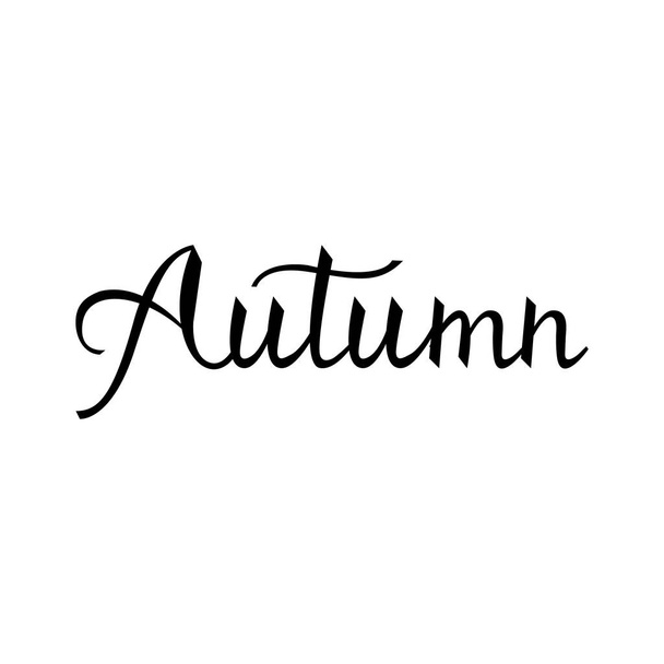 Modern brush phrase autumn - Vector, Image