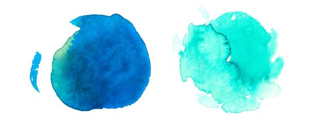 Ουράνιο τόξο χρωμάτων νερομπογιάς λεκέδες φόντα - Φωτογραφία, εικόνα