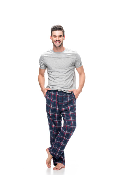 Jeune homme en pyjama
 - Photo, image