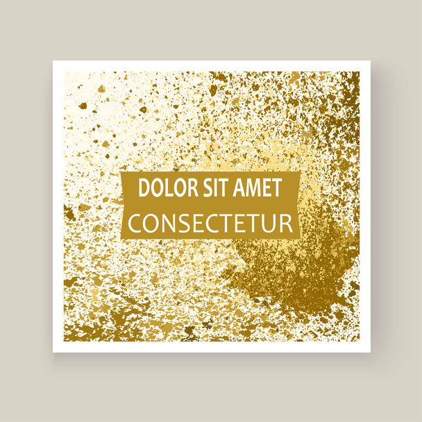 Zlatá barva šplouchnutí, postříkat exploze glitter umělecký rám cov - Vektor, obrázek
