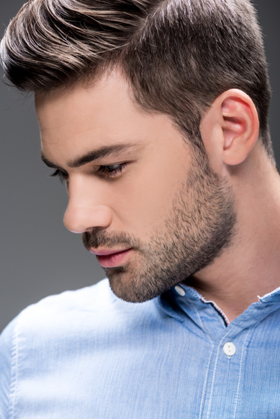 man with fashionable hairstyle - Photo, Image