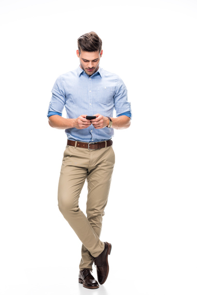 young man using smartphone - Photo, Image