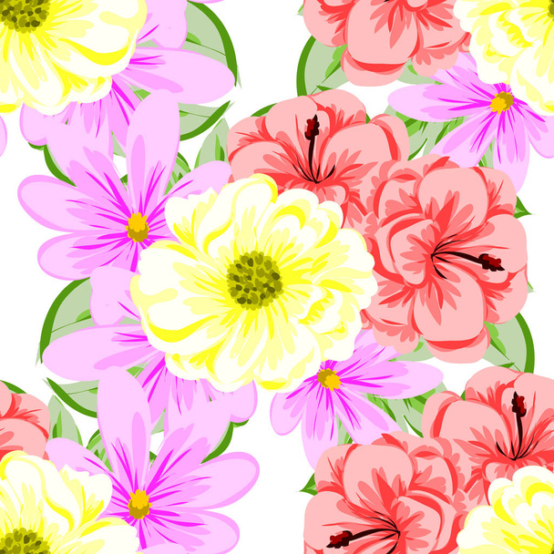 Seamless flower pattern - Vector, imagen