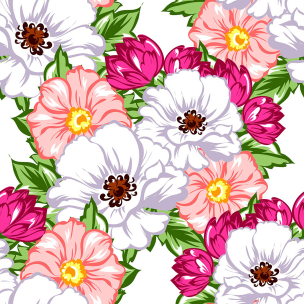 Seamless flower pattern - Vecteur, image