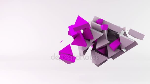 Geometrische vorm driehoek beweging achtergrond - Video
