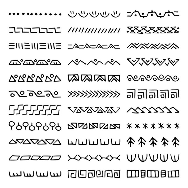 Set of Hand Drawn Vector Dividers - Vector, Image
