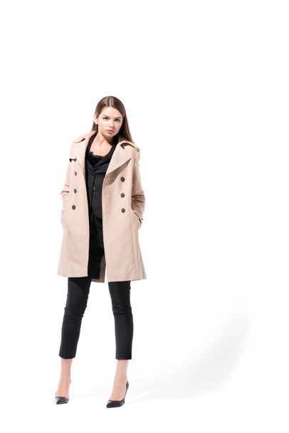 girl in trench coat - Foto, Imagem