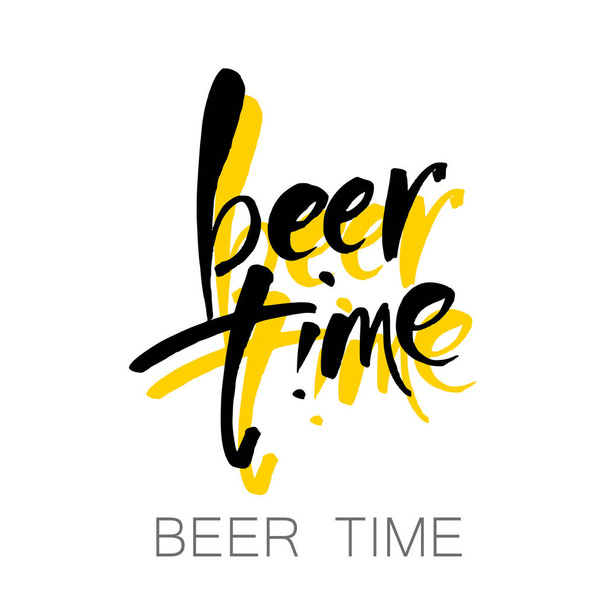 beer time lettering - Διάνυσμα, εικόνα