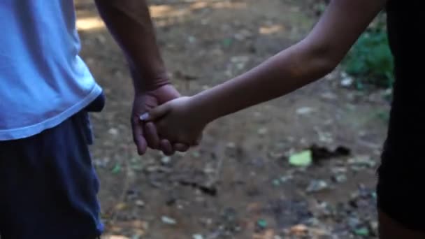 Father and Daughter Holding Hands - Felvétel, videó