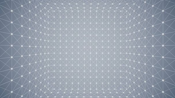 Caja poligonal Wireframe
 - Vector, Imagen