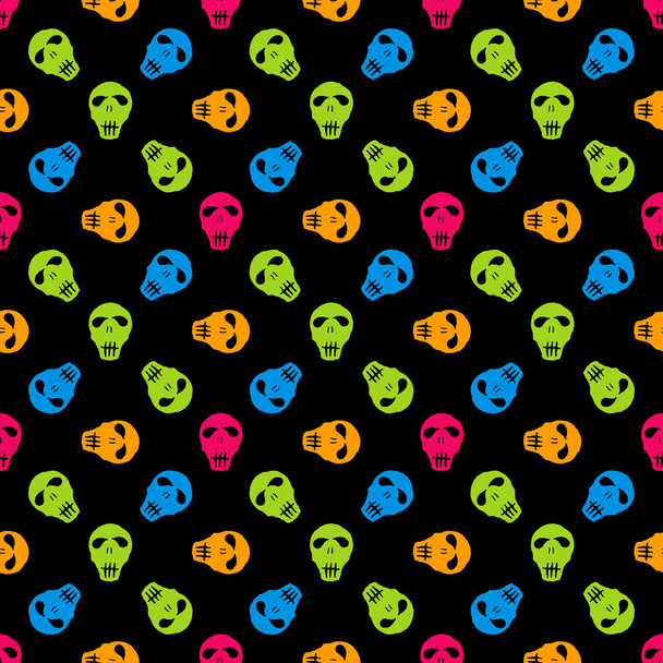 Seamless colorful halloween pattern - Vektör, Görsel