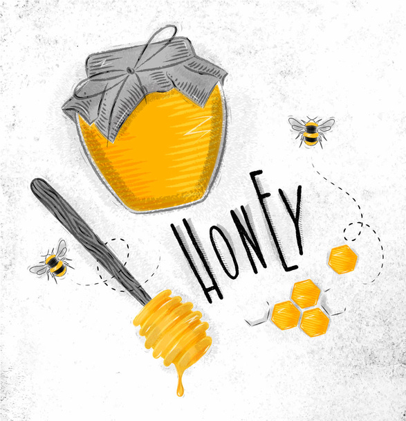蜂蜜要素石炭 - ベクター画像