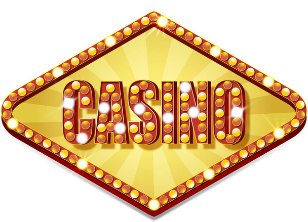 Banner de Casino con elementos de oro
 - Vector, imagen