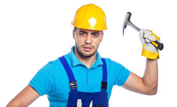 budowniczy - pracownik budowlany  - Zdjęcie, obraz