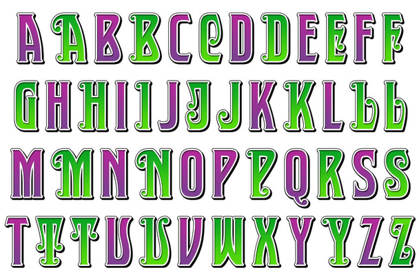 Jester Mardi Gras Alphabet Collection Letters - Photo, Image