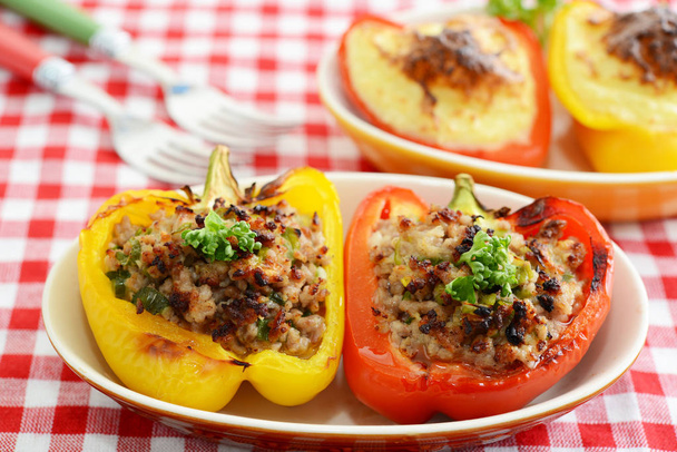 Stuffed peppers with mashed potatoes - Photo, Image