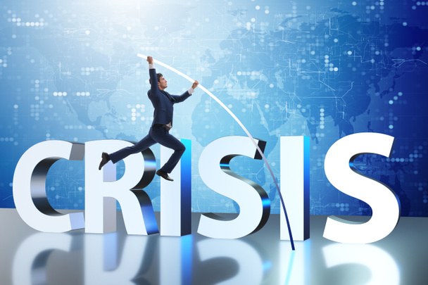 Empresário no conceito de crise empresarial
 - Foto, Imagem