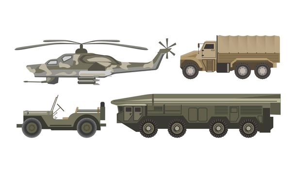 Military transport with armored corpus  - Vetor, Imagem