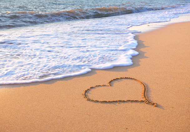 Heart on beach.  - Foto, Imagem