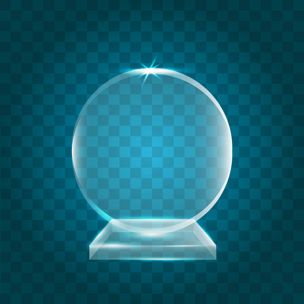 Läpinäkyvä paistaa tyhjä vektori akryyli kristalli lasi Trophy Oh
 - Vektori, kuva
