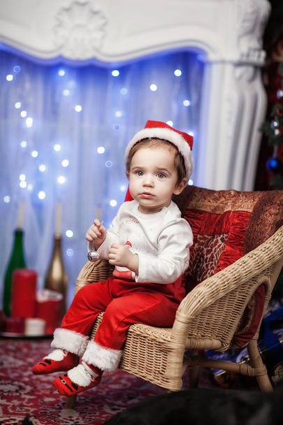 little boy in santa costume - Fotografie, Obrázek