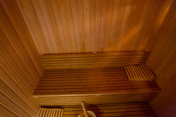 Luxurious villa interior, sauna - Foto, Imagen