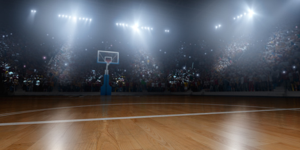 Γήπεδο μπάσκετ σε 3d - Φωτογραφία, εικόνα