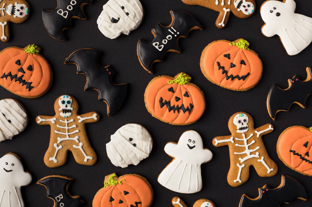 Různé dekorační halloween soubory cookie - Fotografie, Obrázek
