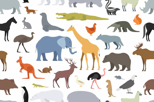  шаблон с различными животными
 - Вектор,изображение
