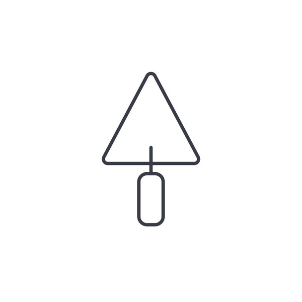 trowel tool thin line icon. - Vector, Image