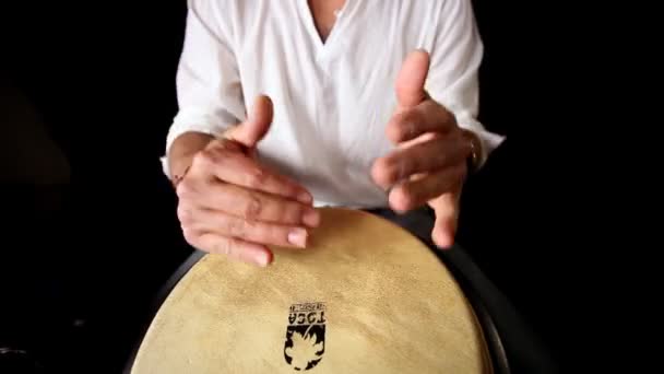 Congo drummer performing. - Footage, Video