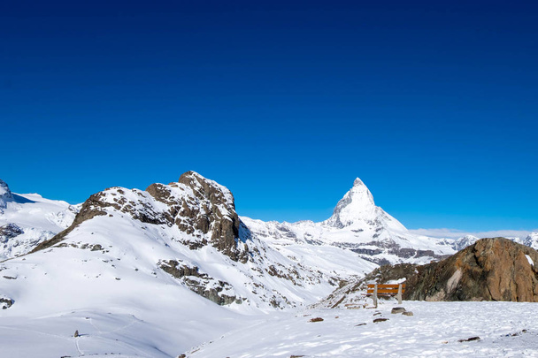 Matterhorn, a leghíresebb hegy, Zermatt, Svájc. - Fotó, kép
