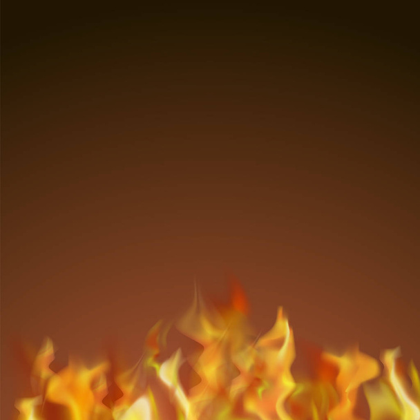 Красный и желтый горящий огонь
 - Вектор,изображение