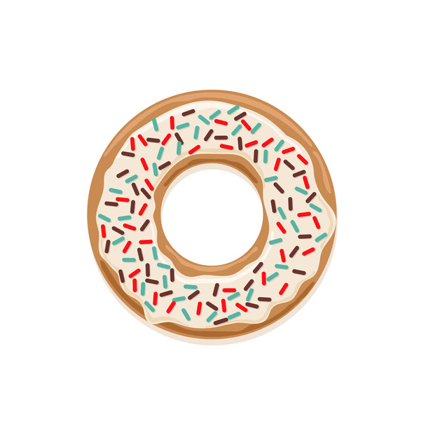 Vector pictogram van geglazuurde donut  - Vector, afbeelding