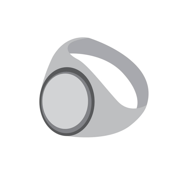Isolated silver ring - Vector, Imagen