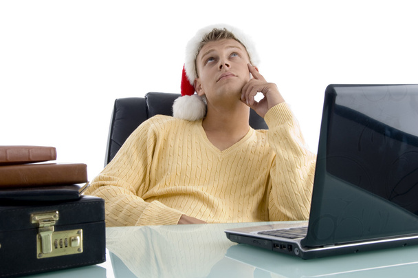 Businessman sitting idle in office - Foto, Bild