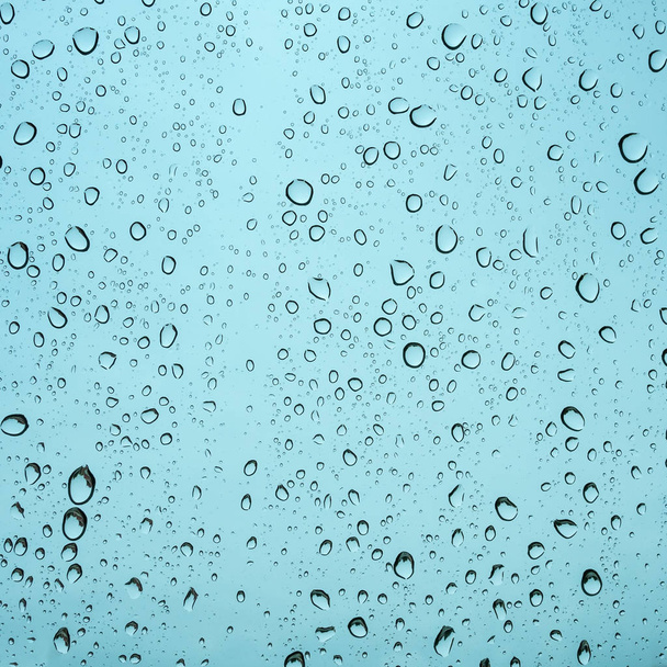 ガラスに雨の水滴 - 写真・画像