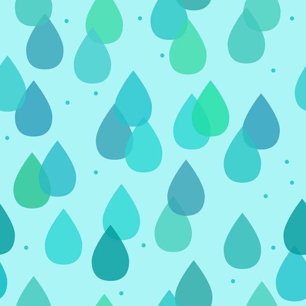 雨の雫でシームレスなパターン - ベクター画像