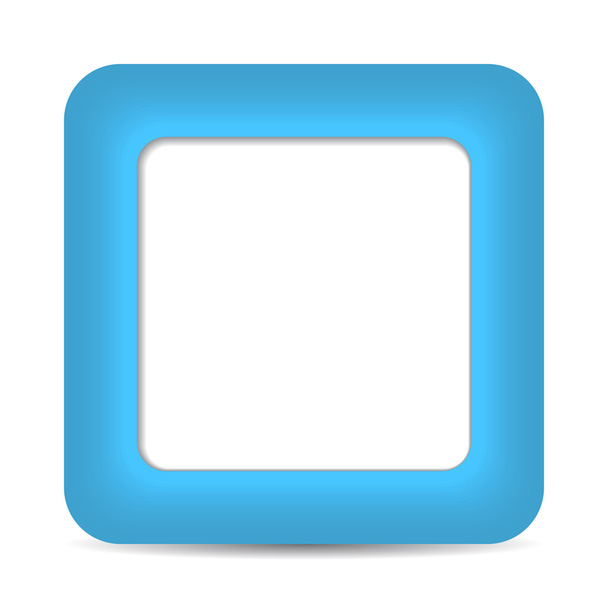 Blue glossy blank internet button. - Vector, Imagen