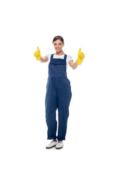 cleaner showing thumbs up - Фото, изображение