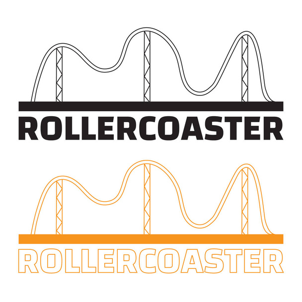 Διάνυσμα ρόλερ κόστερ. RollerCoaster ή λούνα παρκ οδοστρωτήρες - Διάνυσμα, εικόνα