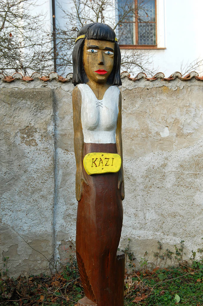 Wooden sculpture on the children playground - Fotografie, Obrázek