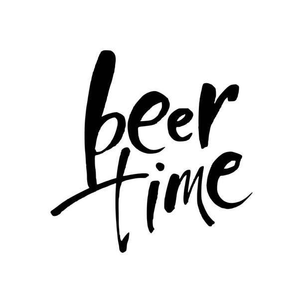 beer time lettering - Διάνυσμα, εικόνα