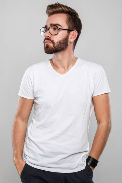Stylish man in eyeglasses - Фото, изображение