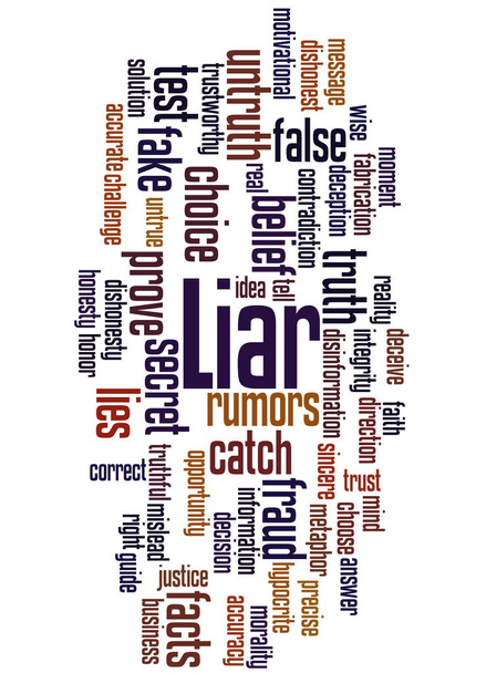 Liar, word cloud concept 2 - Photo, Image