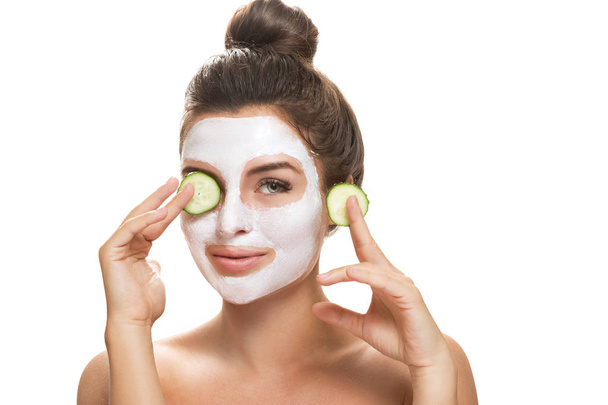 Woman with facial mask  - Photo, image