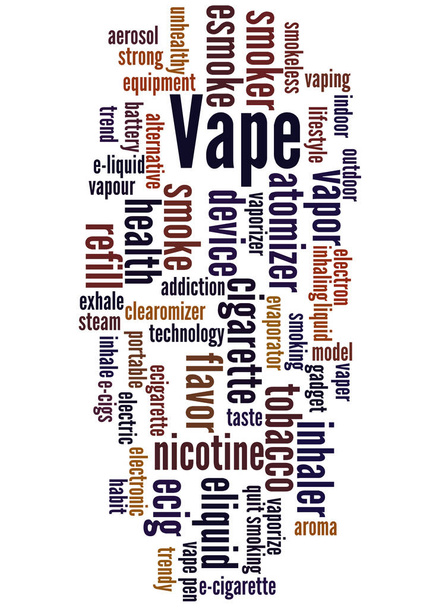 Vape, word cloud concept 2 - Photo, Image