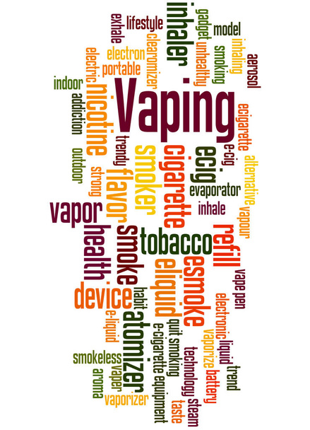 Vaping, word cloud concept 3 - Photo, Image