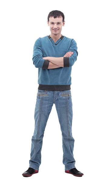 Young handsome guy posing casually isolated on white - Foto, Bild
