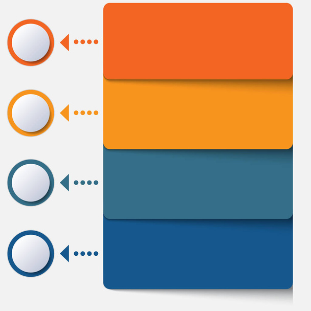 Template infographic color strips 4 positions - Photo, Image
